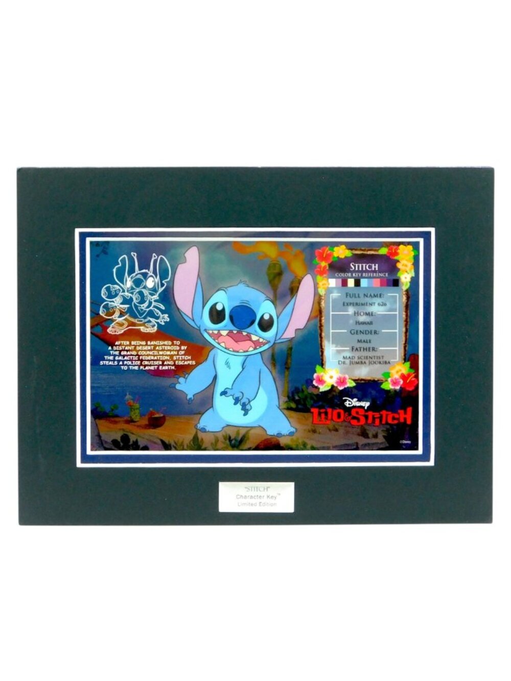 Disney 2002 Lilo and Stitch Limited Edition Sericel w/ COA Model Art